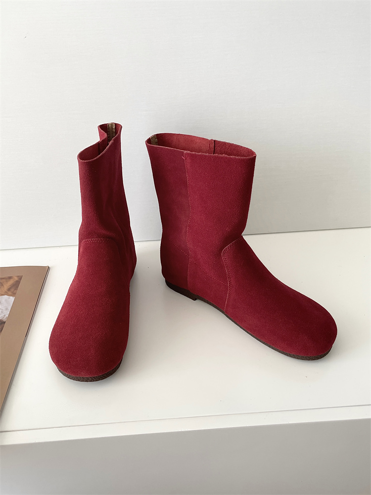 Korean Style Flat Round Toe Ankle Boots Women 2024 Autumn Winter New Fashion Versatile Martin Boots - Image 2