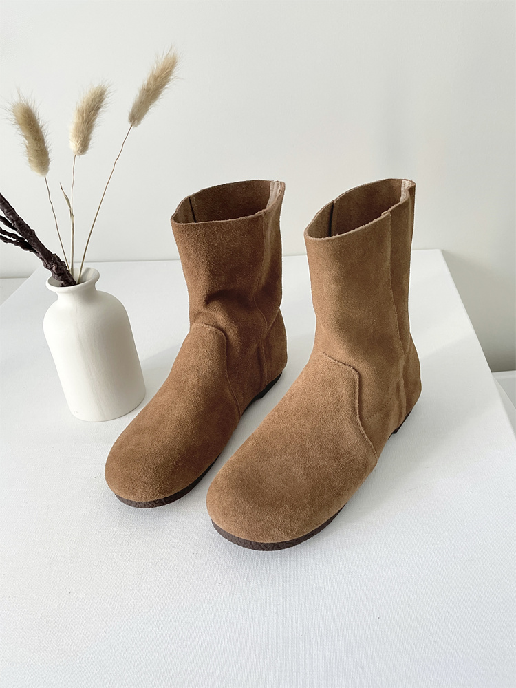 Korean Style Flat Round Toe Ankle Boots Women 2024 Autumn Winter New Fashion Versatile Martin Boots - Image 3