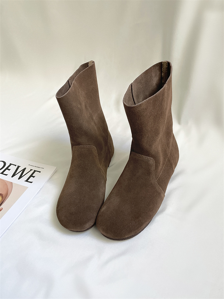 Korean Style Flat Round Toe Ankle Boots Women 2024 Autumn Winter New Fashion Versatile Martin Boots - Image 4