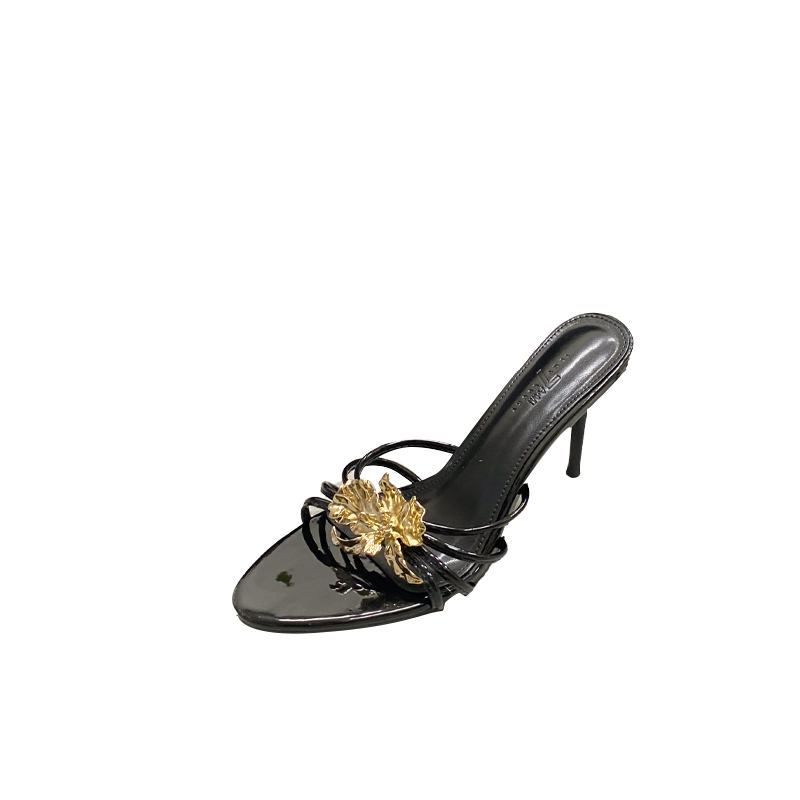 2025 New Spring Round Toe Thin High Heel Elegant Slim French Fashion Sexy Open Toe Women Slippers - Image 5