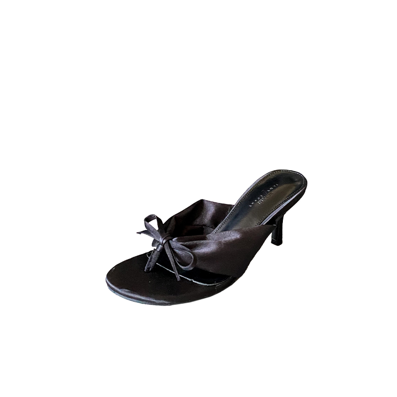 2025 New Summer Round Toe Thin Heel Elegant Slim French Fashion Sexy Open Toe Women Slippers - Image 5