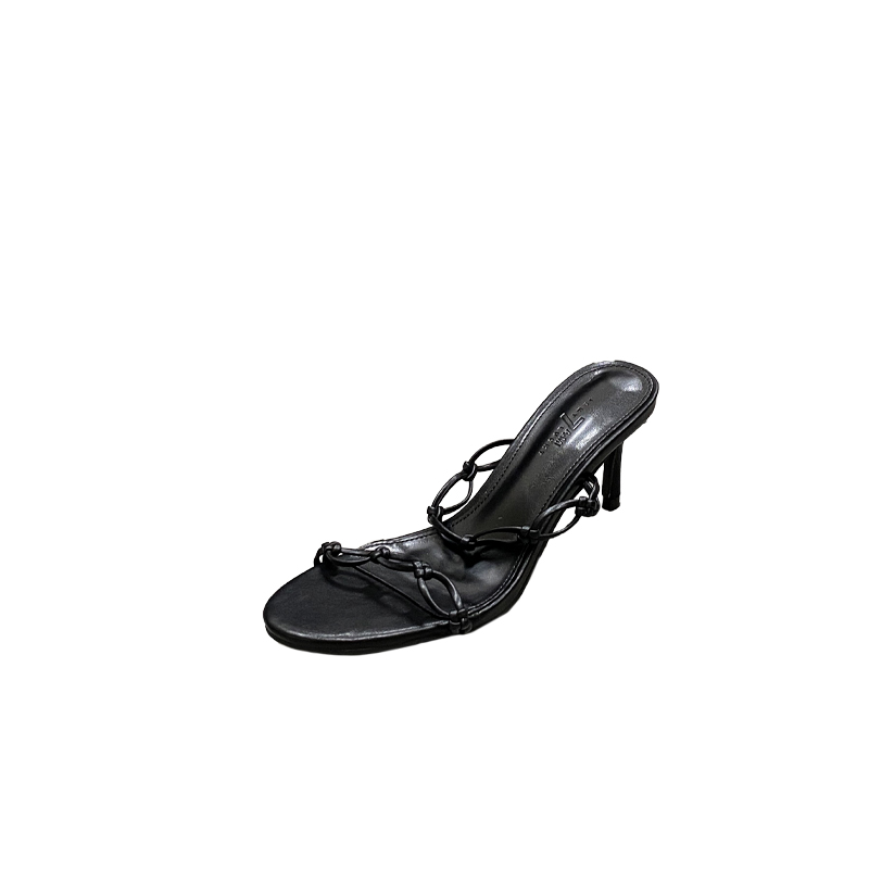 2025 Spring New Round Toe Thin Heel Elegant Slim French Fashion Sexy Open Toe Women Slippers - Style 9d4993 - Image 5