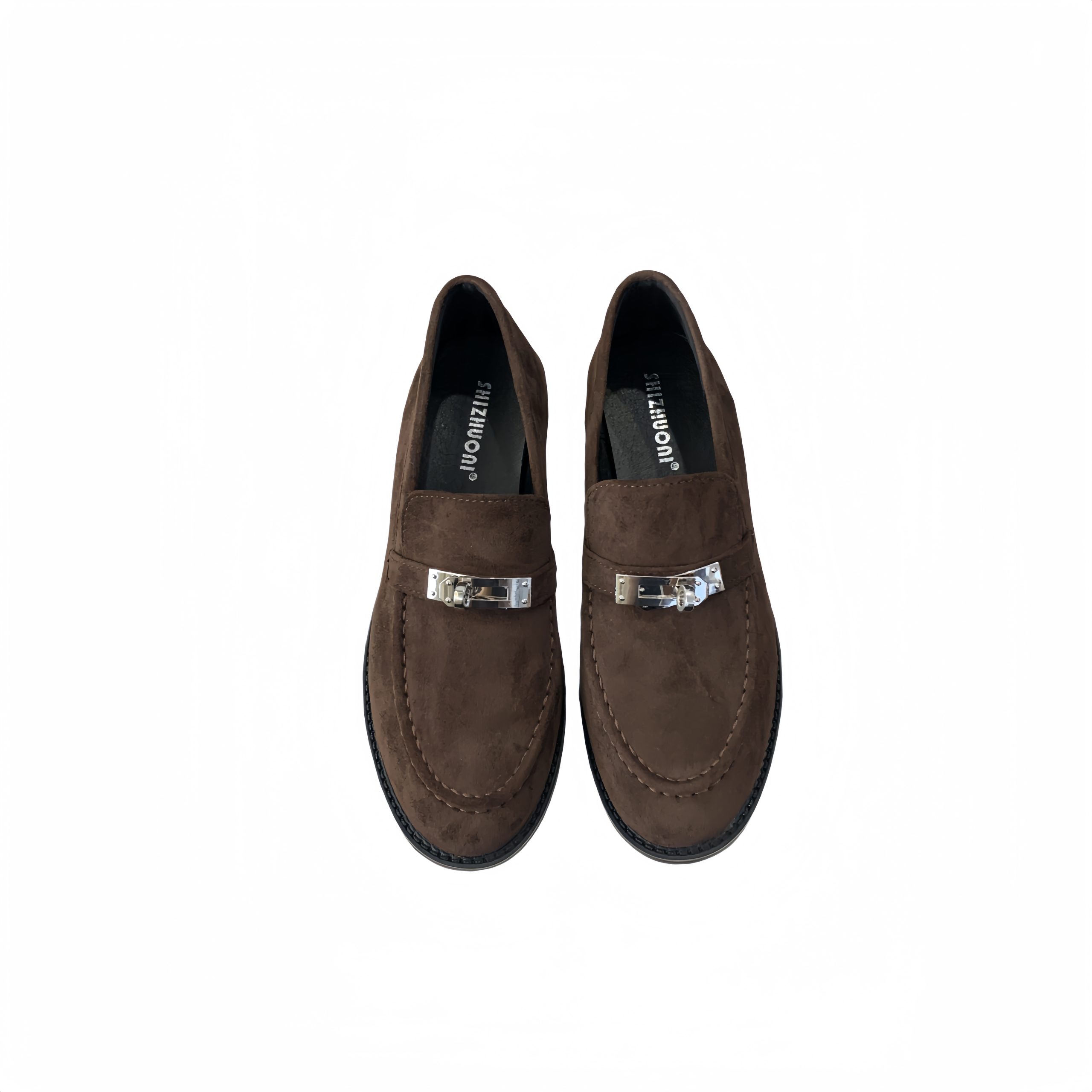 2025 Autumn New Suede Loafer Shoes for Women British Style Casual Slip-On Flat Shoes - Image 5