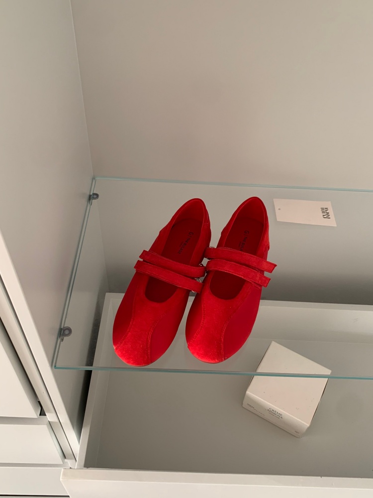 Retro Satin Flat Mary Jane Shoes with Velcro for Women 2026 New Style Comfortable Soft Sole - Image 2