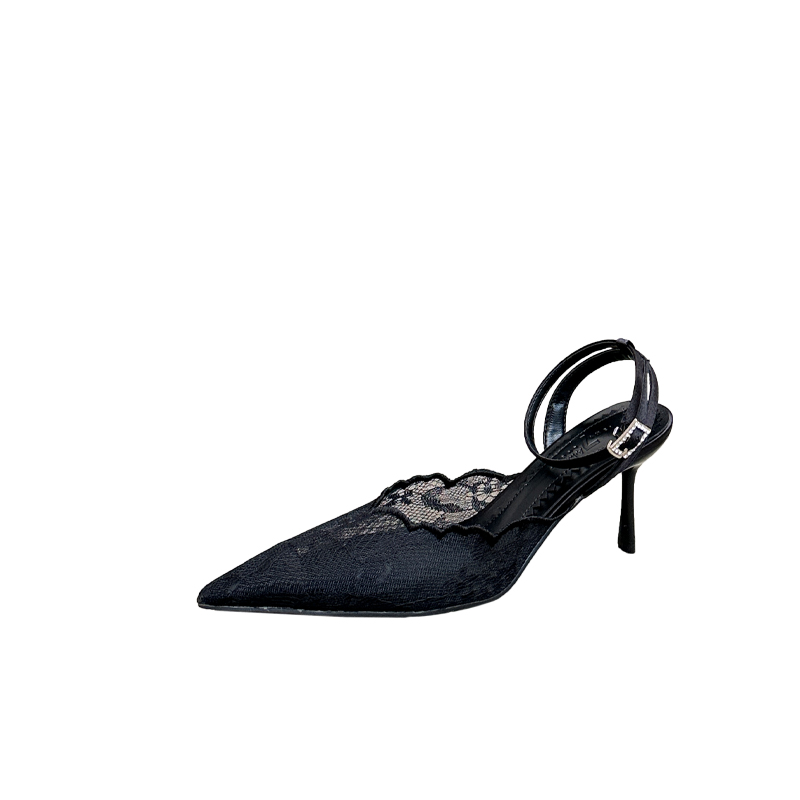 2026 Spring New Pointed Toe Thin Heel High Heels Elegant Slim French Fashion Sexy Beauty Closed Toe Sandals - Style 43e802 - Image 5