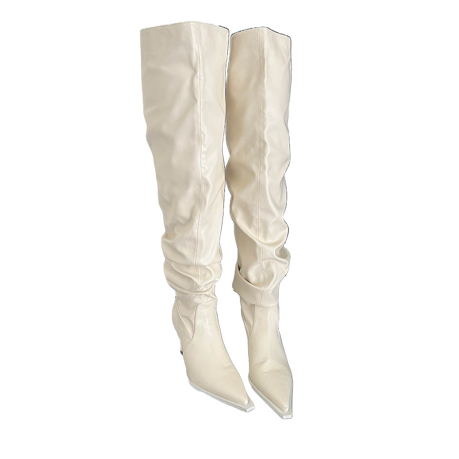 2026 Autumn Winter New Pointed Toe High Heel Slim Fit French Fashion Sexy Women Over Knee Boots - Image 5