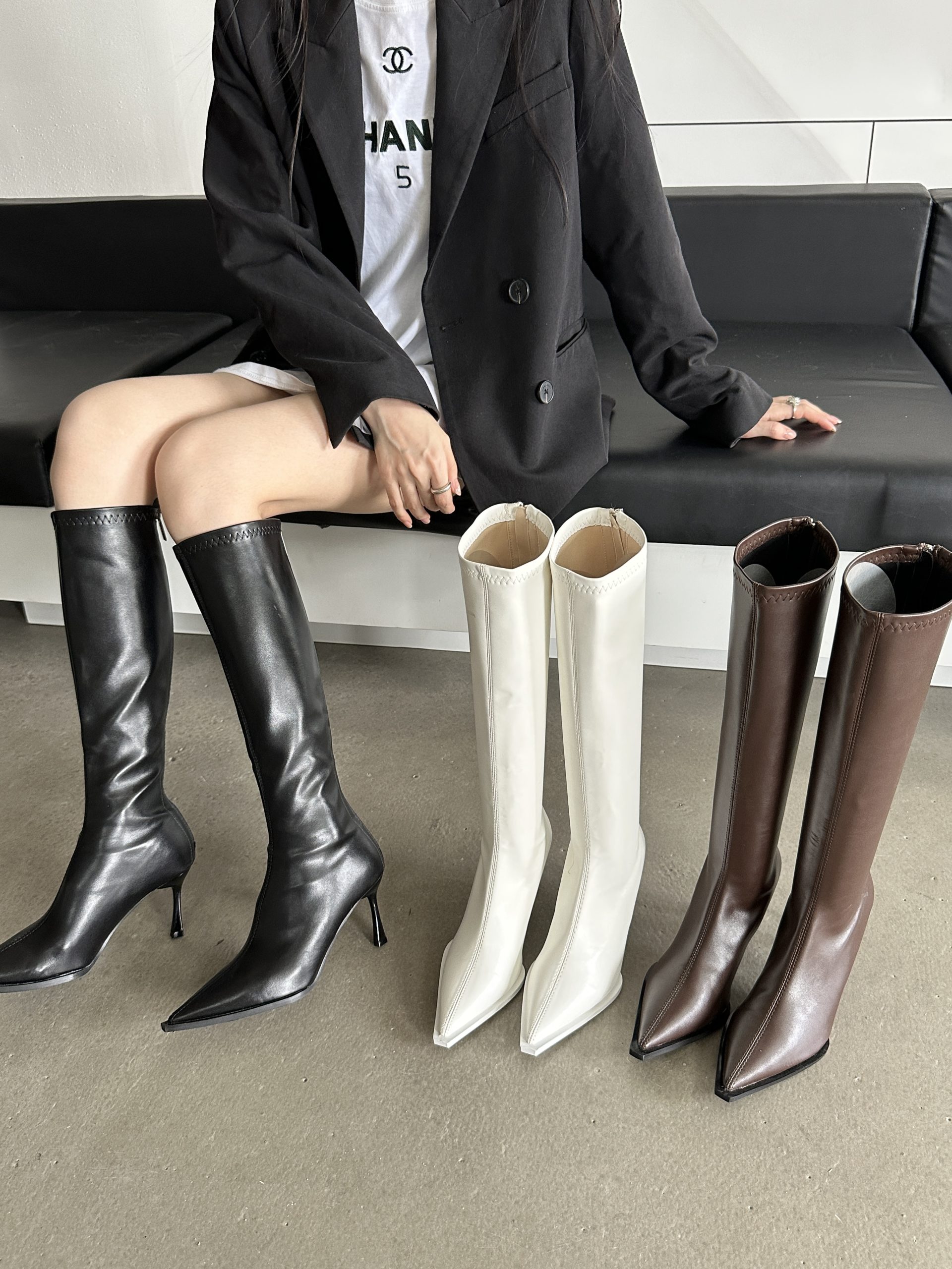 2026 New Autumn Winter Pointed Toe High Heel Slim Fit French Fashion Sexy Women's Long Boots