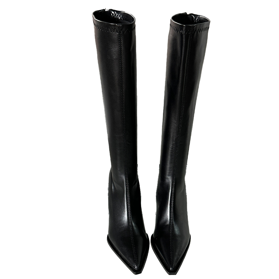 2026 New Autumn Winter Pointed Toe High Heel Slim Fit French Fashion Sexy Women's Long Boots - Image 5