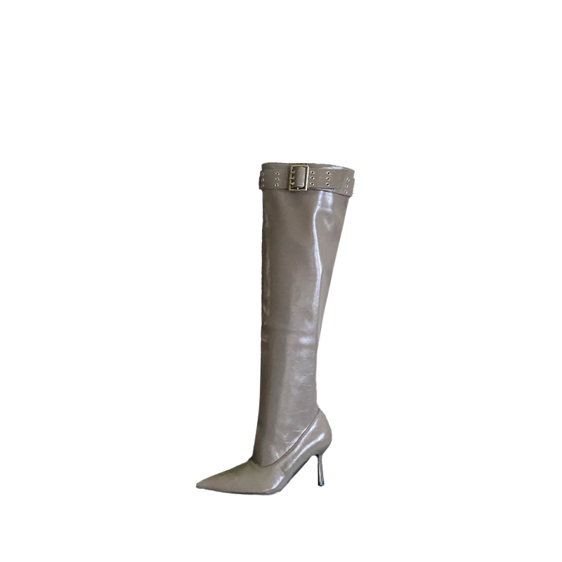 2026 Autumn Winter New Pointed Toe Stiletto High Heel Elegant Slim French Fashion Sexy Women's Long Boots - Image 5