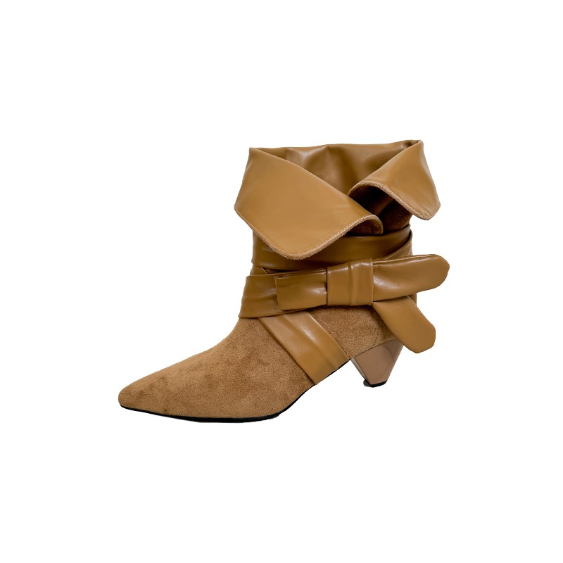 2026 Autumn Winter New Pointed Toe Chunky Heel Elegant Slim French Fashion Sexy Trendy Short Boots - Image 5