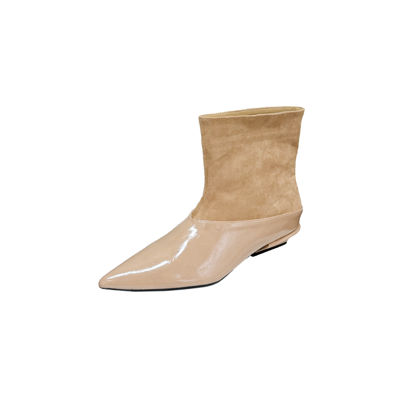 2026 Autumn Winter New Pointed Toe Chunky Heel Low Heel Elegant Slim French Fashion Sexy Chic Short Boots - Image 5